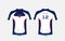 Blue, White and blue stripe pattern sport football kits, jersey, t-shirt design template.