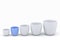 Blue and white ceramics flowerpot set, rendered models