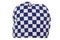 Blue and white check chef hat
