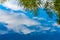 Blue White Clouds Reflection Abstract Lake Sammamish State Park