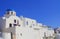 Blue and white colours of Oia City. Magnificent panorama of the island of Santorini Greece during a beautiful sunset in the Medite