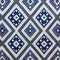 Blue And White Cotton Tapestry With Diamond Pattern
