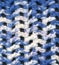 Blue and white crochet pattern