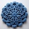 Blue And White Crocheted Decorative Plate Inspired By Petrina Hicks