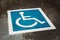 Blue and white disabled design