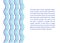 Blue and white dot art wavy lines ethnic australian template with a copy space, vector