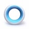 Blue And White Electronic Circle: Curvaceous Simplicity In Open Form