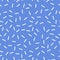 Blue white fabric design pattern - seamless vector dashes