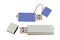 Blue and white flash memory isolated