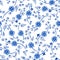 Blue and white floral chinese seamless pattern