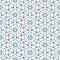 Blue white floral snowflake fractal seamless pattern