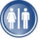 Blue and white gender button