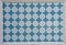 Blue and white geometric peranakan tile mosaic