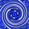 Blue and white hypnotic whirlpool, swirly pattern in blue color