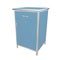 Blue and white metal medical supply cabinet, 3d illustration