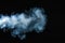 Blue-white moving smoke texture on a black background