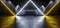 Blue White Orange Triangle Neon Laser Background Futuristic Sci Fi Alien Spaceship Room Hall Garage Underground Grunge Concrete