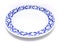 Blue and white plate pineapple pattern traditional style