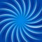 Blue and white rotating hypnosis spiral. Optical illusion. Hypnotic psychedelic vector illustration. Twirl abstract background.