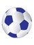 Blue and white soccerball