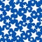 Blue and white star-shape seamless pattern background