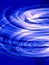 Blue and white swirl abstract