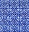 Blue White Tiles Pattern Background