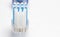 Blue and white toothbrush