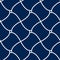 Blue and white wavy lines checker abstract geometric seamless pattern, vector