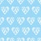 Blue wicker hearts seamless vector print