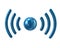 Blue wifi icon