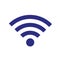 Blue wifi simple icon technology