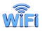 Blue WiFi symbol 3D