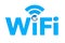 Blue WiFi symbol with Earth Globe