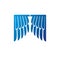 Blue wings heraldic symbol. Heraldic Coat of Arms decorative logo isolated vector
