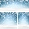 Blue winter backgrounds with snowflakes.