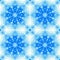 Blue winter tile with a flower or mandala design