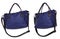 Blue Woman Beach bag isolated empty Mock up on background,