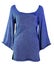 Blue woolen knitted tunic jacket