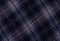 Blue woolen tartan.