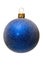 Blue xmas tree ball, isolated