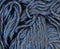 Blue yarn weave closeup
