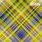 Blue yellow abstract plaid cloth texture vector mesh background in glitch