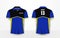 Blue, yellow and black sport football kits, jersey, t-shirt design template