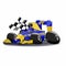 Blue and yellow car - formula 1 - f1
