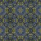 Blue yellow crystal glass kaleidoscope mosaic prism pattern 3d seamless backdrop