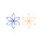 Blue Yellow Flower perfect for Wellness Studio as Logo