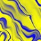 Blue yellow fluid smoky energy forms, abstract texture, graphics