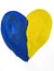 Blue and yellow heart. Ukraine color.