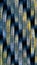 Blue and yellow phone wallpaper from edges of coins close up. Unusual inverted vertical background or backdrop on a money,